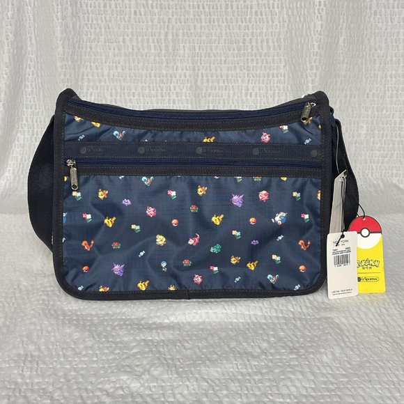 LeSportsac Deluxe Everyday Bag with Pouch 8-Bit Pokemon Characters - NWT - Picture 3 of 9